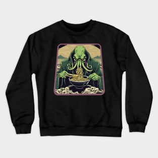 Cthulhu eat ramen Crewneck Sweatshirt